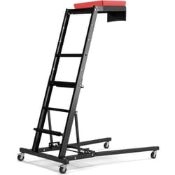 Costway - Tabouret d'Atelier Repliable pour Moteur avec Hauteur Réglable 114,5-168 cm, Chariot de Mécanicien Automobile avec Angle à 3 Vitesses