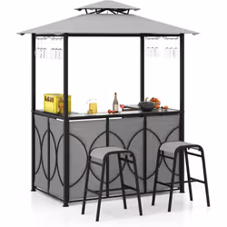 À propos de cet article 【Ensemble extérieur complet】Cet ensemble de bar de terrasse 3 pièces comprend une tonnelle de barbecu ...