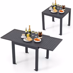 À propos de cet article 【2 options de longueur】Conçue pour s'étendre d'un carré de 80 cm à un rectangle de 160 cm, cette tabl ...