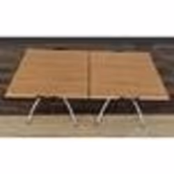 COSTWAY Lot de 2 Tables Pliantes de Jardin Cadre en Aluminium Table de Camping Extensible Sac de Transport Pique-nique Pêche ...
