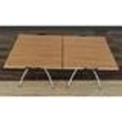 COSTWAY Lot de 2 Tables Pliantes de Jardin Cadre en Aluminium Table de Camping Extensible Sac de Transport Pique-nique Pêche BBQ