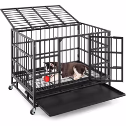 À propos de cet article 【Construction Anti-Mastication】Notre cage pour chien est construite à partir de tubes métalliques épa ...