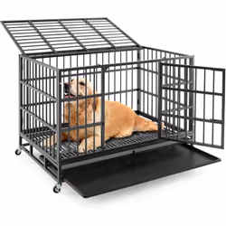 À propos de cet article 【Construction Anti-Mastication】Notre cage pour chien est construite à partir de tubes métalliques épa ...