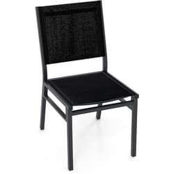 Costway - Chaise de Jardin Extérieure avec Cadre en Aluminium, Chaise de Terrasse sans Accoudoirs, Chaise de Salle à Manger pour Patio avec Siège et