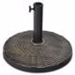 COSTWAY Base/Pied de Parasol Ronde en Résine de 12 Kg pour Dia. de mât 38/48 mm avec Bouton Réglable Résistante à Toutes Sais ...