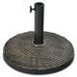 COSTWAY Base/Pied de Parasol Ronde en Résine de 12 Kg pour Dia. de mât 38/48 mm avec Bouton Réglable Résistante à Toutes Saisons