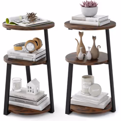 À propos de cet article 【3 niveaux】La table d'appoint offre un espace ample avec un large plateau et 2 étagères ouvertes, par ...