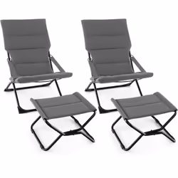 " À propos de cet article 【Chaises Pliable】Lot de 1 chaises pliante comprend une chaise à pliante et un repose-pied, offrant ...
