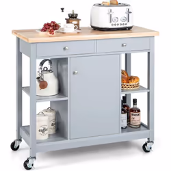 À propos de cet article 【Chariot de Cuisine avec Rangement】Ce chariot de cuisine comprend 4 étagères ouvertes, 2 tiroirs prof ...