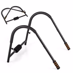 Appareil Abdominaux Pliable COSTWAY-Soutien Rembourré pour Tête/Cou-Poignées Anti-dérapantes-Entraînement Complet-150KG-Noir
