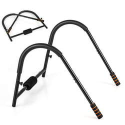 Appareil Abdominaux Pliable COSTWAY-Soutien Rembourré pour Tête/Cou-Poignées Anti-dérapantes-Entraînement Complet-150KG-Noir