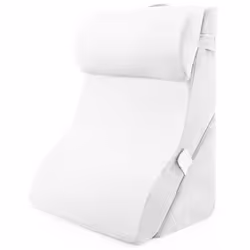 COSTWAY Lot de 3 Coussins de Lecture en Éponge Appuie-tête Amovible Oreiller Incliné Blanc Housse Amovible Lavable en Machine