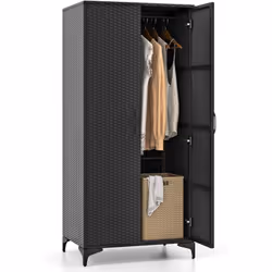 À propos de cet article 【Design Elégant en Osier】Embellissez votre espace avec cette armoire de rangement, fabriquée en rotin ...