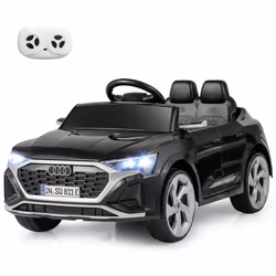 Voiture Électrique pour Enfants COSTWAY Licence Audi Télécommande&Lumières&Musique 3 Vitesses Démarrage Progressif98x49x43CM  ...