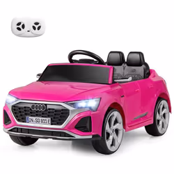 Voiture Électrique pour Enfants COSTWAY Licence Audi Télécommande&Lumières&Musique 3 Vitesses Démarrage Progressif98x49x43CM  ...