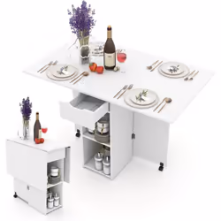 À propos de cet article 【Table pliable en 3 état : 34-120 cm】Avec un simple retournement du plateau, vous pouvez transformer  ...