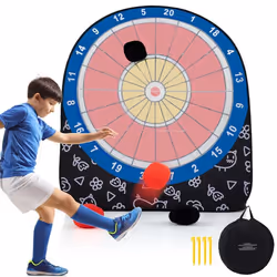 Jeu de Fléchettes Enfants COSTWAY-4 Balles Collantes-Sac de Transport Pliable et Portable-Tableau de Score-Jeux Familiales-No ...