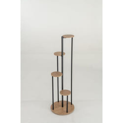 Costway - Support pour Plantes d'Intérieur à 4 Niveaux, Etagère d'Angle de 125 cm de Haut pour Plantes en Pot, Étagère à Fleurs avec Structure en