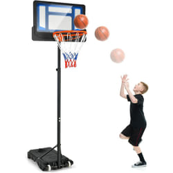 Costway - Panier de Basketball sur Pieds avec Hauteur Réglable 90-210 cm, Support de Basket à roulettes avec Base Remplissable Panneau en pe, pour
