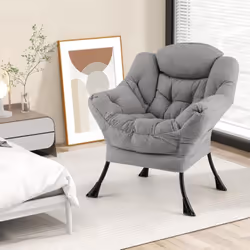 À propos de cet article 【Fauteuil Salon Ergonomique】Le fauteuil salon avec dossier confortable est doté d’un coussin de tête  ...