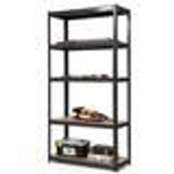 Meuble Rangement Multi-Usage COSTWAY Charge 875 KG 5 Étagères Ajustables Étagère de Garage pour Atelier Cuisine Entrepôt Noir