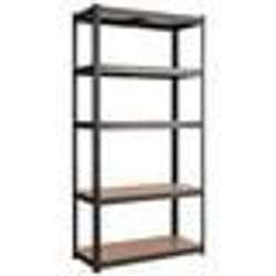 Meuble de Rangement Multi-Usage à 5 Niveaux COSTWAY Charge 130KG par Niveau Étagère de Garage pour Atelier Cuisine Entrepôt Noir