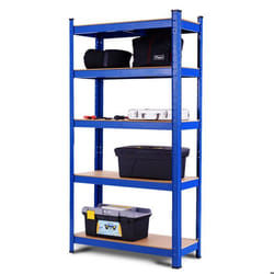 Meuble de Rangement Multi-Usage à 5 Niveaux COSTWAY Charge 130KG par Niveau Étagère de Garage pour Atelier Cuisine Entrepôt Bleu