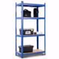 Meuble de Rangement Multi-Usage COSTWAY 4 Étagères Ajustables Charge 130KG par Niveau pour Garage Atelier Cuisine Entrepôt Bl ...