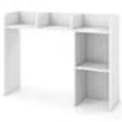 Étagère Bibliothèque à 3 Niveaux COSTWAY-pour Écran jusqu’à 27- 2 Dispositifs Anti-renversement-Compartiments Ouverts-94x25x74 CM