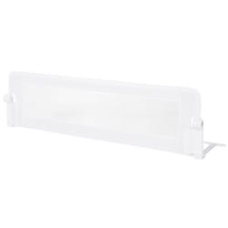 Barrière de Lit Enfants COSTWAY-Pliable-L 152 x H 42 cm-Sangle de Sécurité Réglable-Protection contre les chutes-Coton PP-Blanc