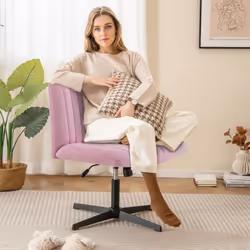 À propos de cet article 【Assise Confortable En Tailleur】La chaise de bureau sans accoudoirs est conçue avec un large coussin  ...