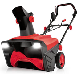 Costway - Souffleuse à Neige Électrique Manuelle avec 2 Lumières led, Déneigeuse Filaire 15 a 500 mm avec Goulotte Rotative à 180° Distance de