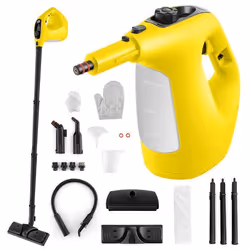 Nettoyeur Vapeur à Main Portable 1500W COSTWAY-Réservoir d’Eau 400ml-Pression 2 Bar-17 Accessoires-Verrou de Sécurité Enfants ...
