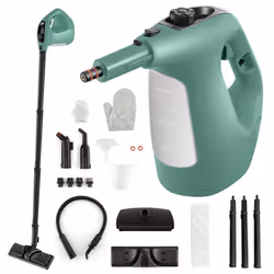 Nettoyeur Vapeur à Main Portable 1500W COSTWAY-Réservoir d’Eau 400 ml-Pression 2 Bar-17 Accessoires-Verrou de Sécurité Enfant ...
