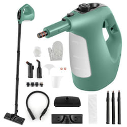 Nettoyeur Vapeur à Main Portable 1500W COSTWAY-Réservoir d’Eau 400 ml-Pression 2 Bar-17 Accessoires-Verrou de Sécurité Enfants-Vert