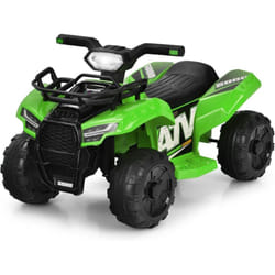COSTWAY Quad Électrique Enfants avec 4 Roues Antidérapantes, Voiture Électrique Enfants avec Musique, Klaxon, Lumière LED, Guidon Lisse, Boîte de