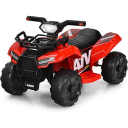 Costway - Quad Électrique Enfants avec 4 Roues Antidérapantes, Voiture Électrique Enfants avec Musique, Klaxon, Lumière led, Guidon Lisse, Boîte de