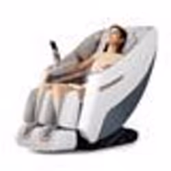COSTWAY Fauteuil de Massage Électrique avec 12 Modes Automatiques 5 Techniques de Massage Télécommande Haut-parleur Blanc
