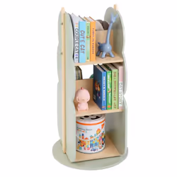 COSTWAY Bibliothèque Rotative à 360° pour Enfants avec 5 Étagères  Rangement pour Livres et Jouets 30 x 30 x 90 cm
