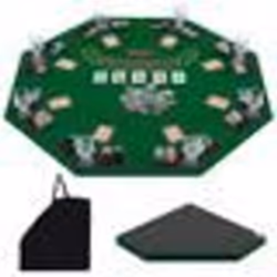 COSTWAY Plateux de Poker Professionnel XXL 120x120 CM- 8 Joueurs avec 8 Goulotte de Jeton et Porte-Gobelets + Sac de Transpor ...