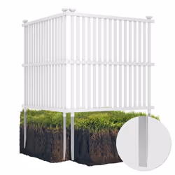 Clôture de Jardin en PVC Flexibles 113x114 cm COSTWAY-Piquets en Métal-Ecran de Confidentialité-pour PoubelleEquipement de Pi ...