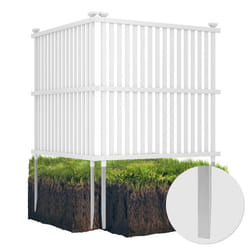 Clôture de Jardin en PVC Flexibles 113x114 cm COSTWAY-Piquets en Métal-Ecran de Confidentialité-pour PoubelleEquipement de Piscine