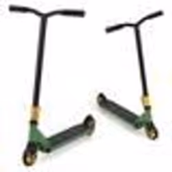 COSTWAY Trottinette Enfant 2 Roues en PU Trottinette pour Acrobatie Guidon Métallique Rotatif à 360° Poignée TPR 10 Ans+ Vert