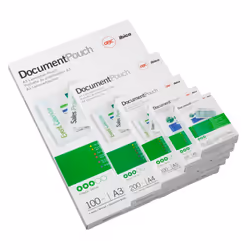 GBC Pochettes format carte 65x95 mm 2x250mic brillantes (100), Transparent, Polyéthylène, Brillant, 0,5 mm, Chine, 60 mm