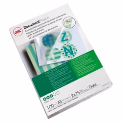 GBC Pochettes brilliantes pour document A3 2x75mic (100) - Vue supplémentaire 8