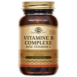Solgar Vitamine B Complex avec Vitamine C 100 Comprimés
