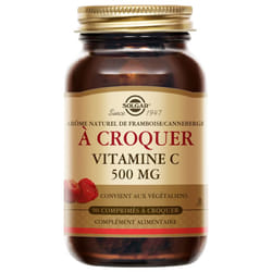 Solgar Vitamine C 500 Goût Framboise/Cranberry 90 Comprimés à Croquer