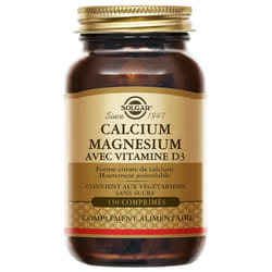 Solgar Calcium Magnesium Vitamine D 150 Comprimés