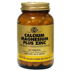 Solgar Calcium Magnésium Plus Zinc 100 Comprimés