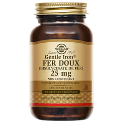 Solgar Fer Doux 25 mg 90 Gélules Végétales